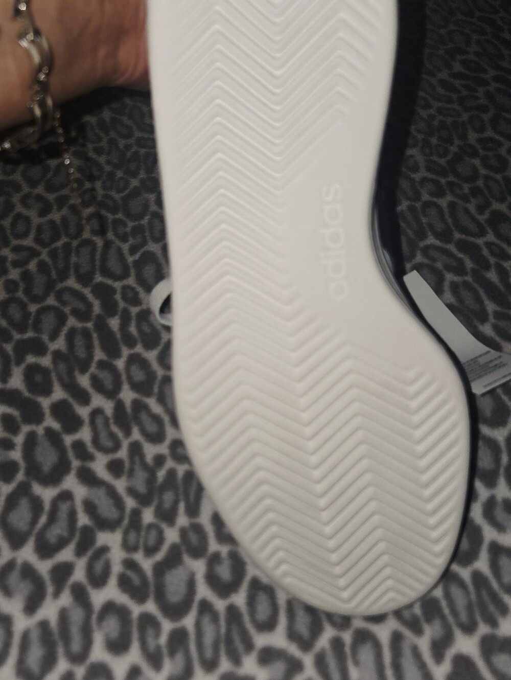Addidas White Sneakers with Black Stripes - Picture 2 of 5